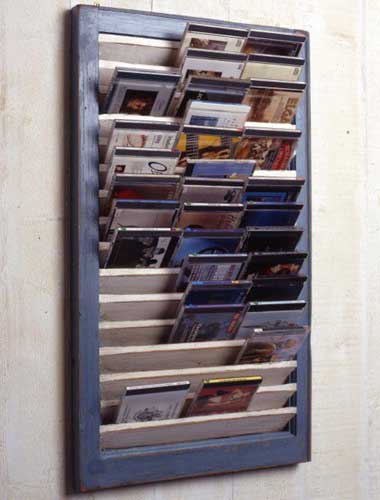 Window shutter CD rack