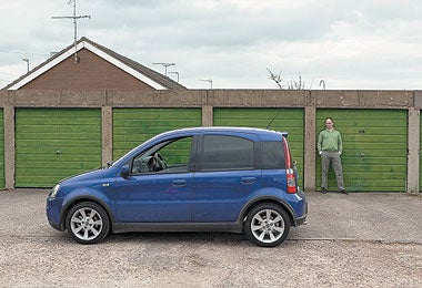 Michael Booth with the Fiat Panda 100HP