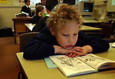A pupil at Lordship Lane Primary School in London