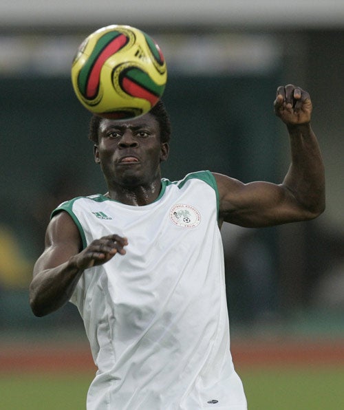 Martins is at the African Nations Cup with Nigeria