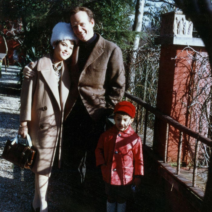 Chris Kline as a child with his American father and Indonesian mother