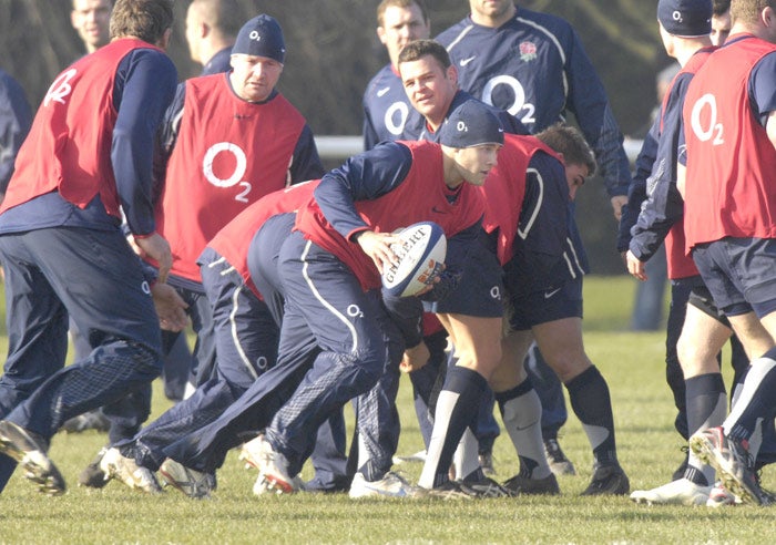 Sale scrum half, Wigglesworth (with ball), will make his first start for England in Paris