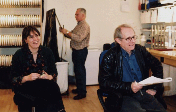 Film partnership: Rebecca O'Brien with director Ken Loach