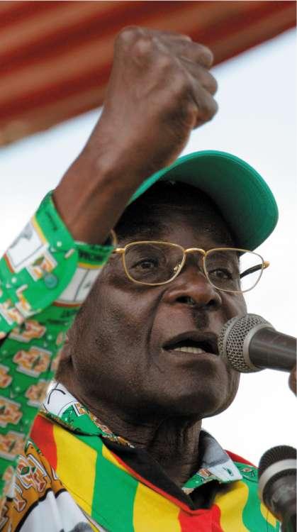 President Robert Mugabe addresses a campaign rally in Harare