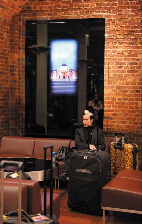 Passengers at the Eurostar departure lounge can view work from the National Gallery