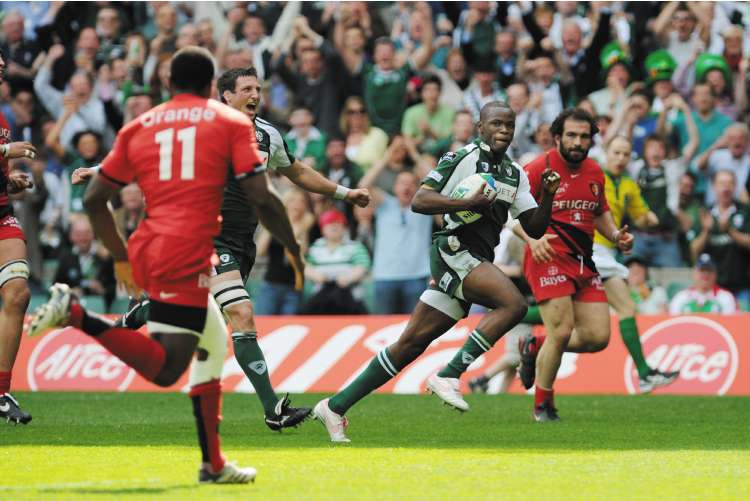 Topsy Ojo is on his way to scoring the game's first try, but the London Irish winger ended up on the losing side