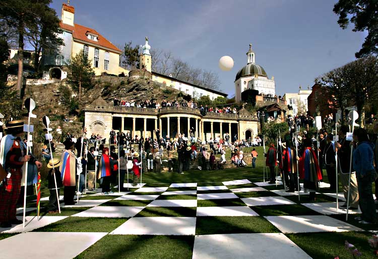 The striking town of Portmeirion is a highlight of the All Wales Coast Path