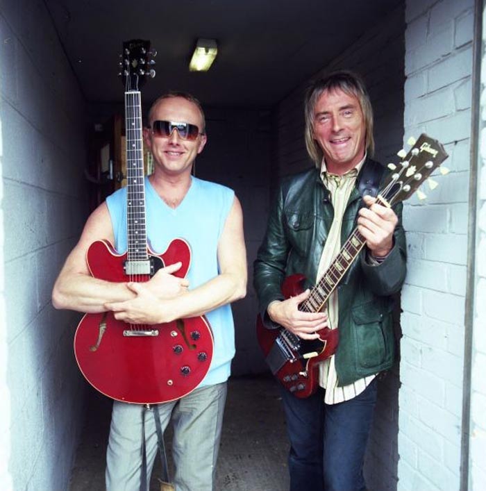 Strum chums: when he was young, Cradock (left) was kicked out of the studio Weller was recording in; now he plays on his records © Fergus Greer