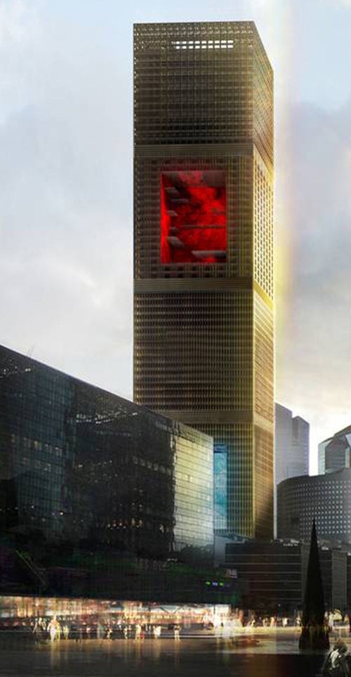 An artist's impression of the 300m Signal tower designed by the French architect Jean Nouvel