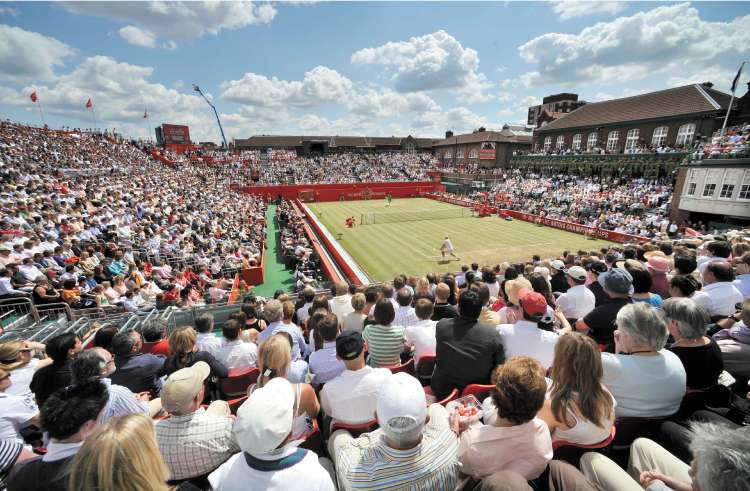 The crowd at the Queen's Club lap up the action during Rafael Nadal's semi-final with Andy Roddick