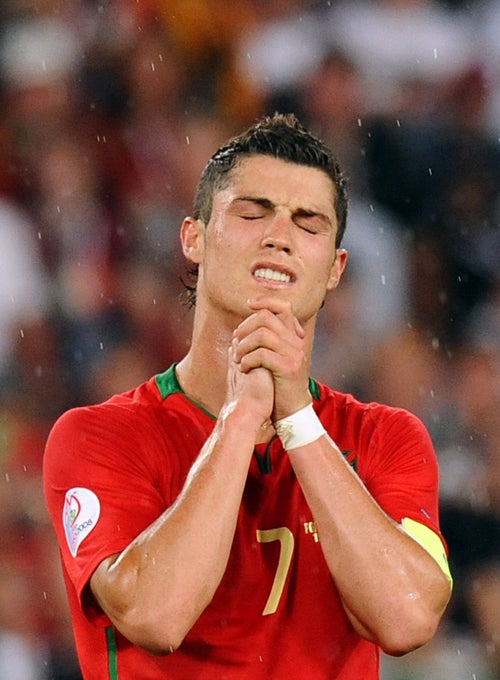 Ronaldo during defeat against Germany