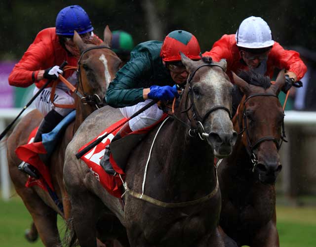 Frankie Dettori steers Nahoodh to victory over Infallible (right) inyesterday's Falmouth Stakes at Newmarket