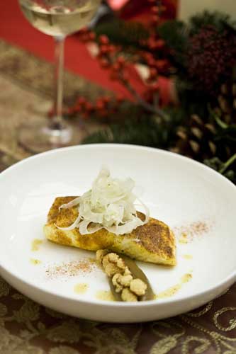 Top each piece of fish with a portion of fennel salad to serve