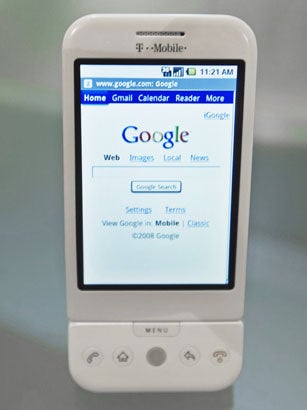 Google's G1 Android mobile phone, the first handset to feature the operating system Samsung's new model will employ