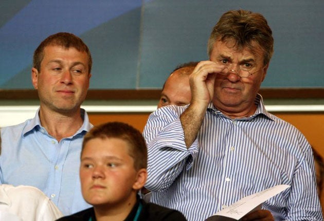 If Guus Hiddink (right) succeeds at Chelsea, that will be bad news for Russia