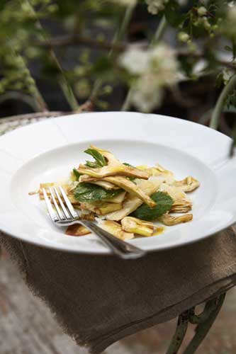 Raw artichokes have a lovely, deliciously clean but nutty taste