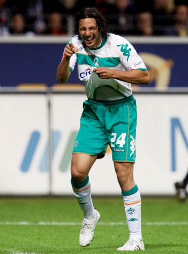 Pizarro was on loan at Bremen last season