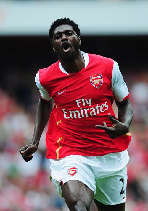 Adebayor could be leaving Arsenal and heading for Milan