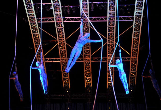 Cirque Du Soleil performing 'Quidam' in the UK earlier this year