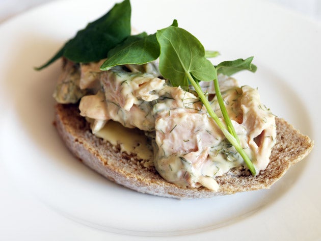 You could add a salad leaf to the sandwich, such as watercress or pea shoots