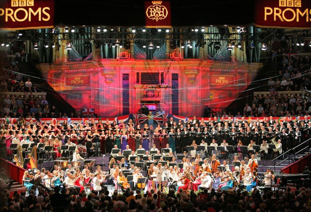 The BBC symphony orchestra performs at the Last Night of the Proms