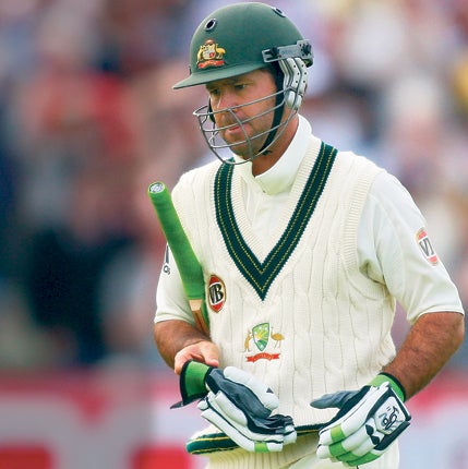 Ponting was booed as he walked out at Edgbaston