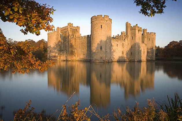 Bodiam Castle in East Sussex