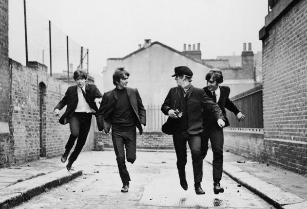 The Beatles (left to right, Paul, George, Ringo and John) in a still from their 1964 film 'A Hard Day's Night', directed by Richard Lester