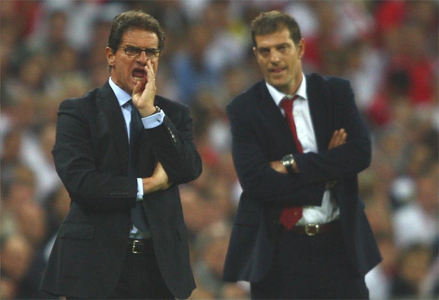 Up against Fabio Capello when England took on Croatia