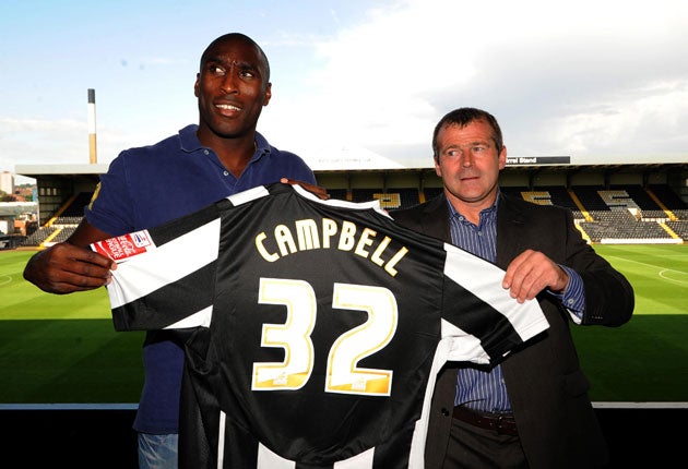 Campbell had a short stint at Notts County but is now a free agent