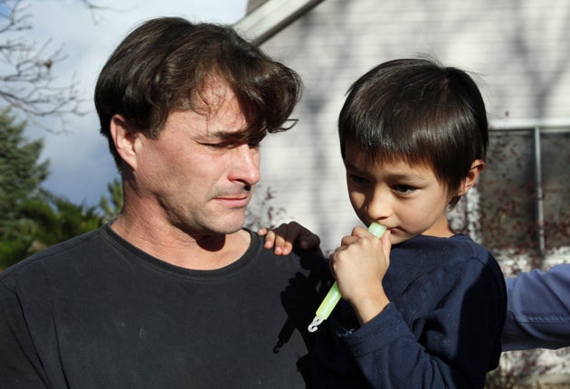 Richard Heene, with his six-year-old son, denies hoax charge