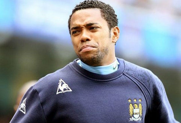 Robinho continues to be on the sidelines due to an ankle injury