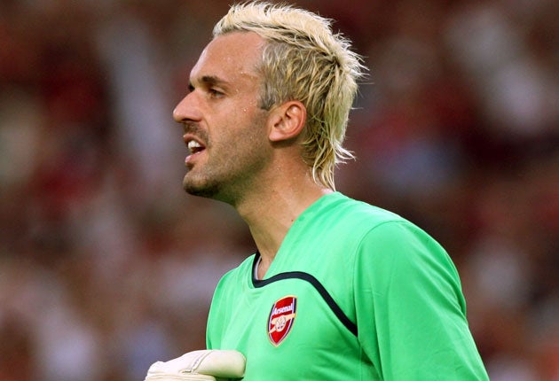 Fabianski will step in for the injured Almunia