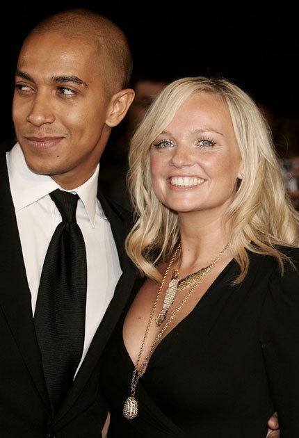 Jade Jones with his fiancé, Emma Bunton