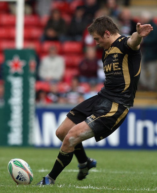 The boot of Dan Biggar put the game beyond the reach of Scarlets