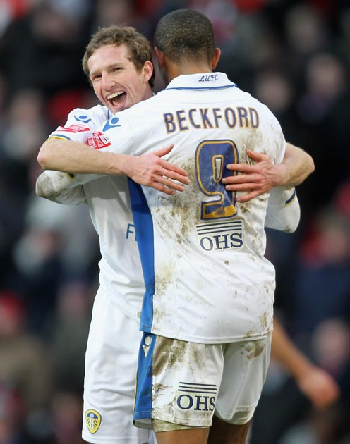 Beckford scored the only goal as United lost 1-0