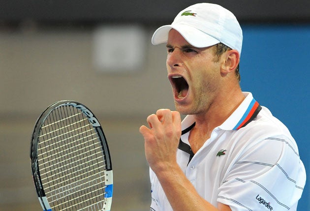 Roddick swore twice at the umpire