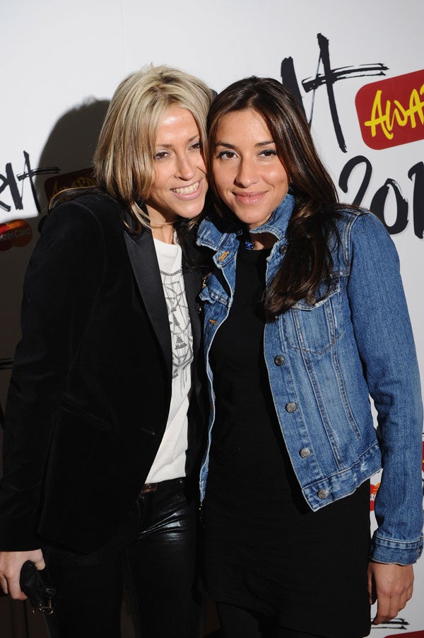 Melanie Blatt (right) with fellow All Saints singer Natalie Appleton