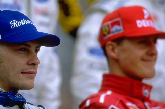 Jacques Villeneuve (left) and Michael Schumacher in 1997