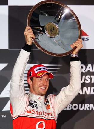 Button won his first race for McLaren in Australia