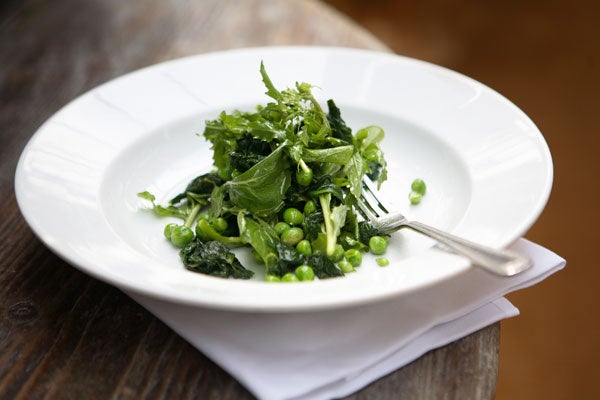 Serve this simple spring salad with young, tart goat's cheese