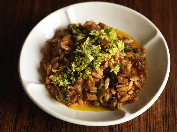 Scatter with the shredded celery and parsley leaves to serve