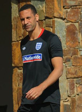 Ferdinand has been out injured since the World Cup