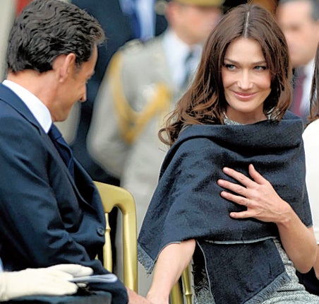 French first lady Carla Bruni-Sarkozy