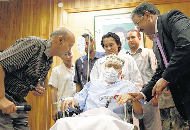 Lockerbie bomber Abdelbaset al-Megrahi pictured in September 2009, as he arrived in Libya after being released early from a Scottish prison on compassionate grounds