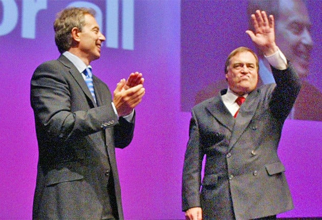 John Prescott served as Tony Blair's deputy prime minister throughout his 10 years in Downing Street