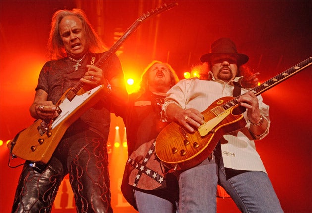 Lynyrd Skynyrd on stage last year
