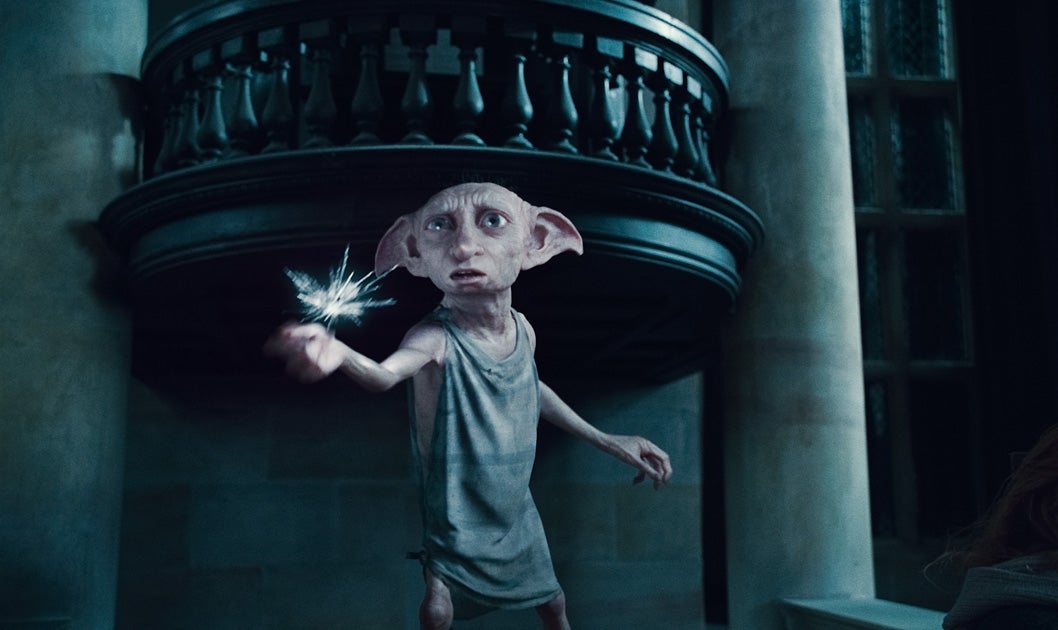 House elf Dobby, looking much more alive than he does in the studio's exhibit