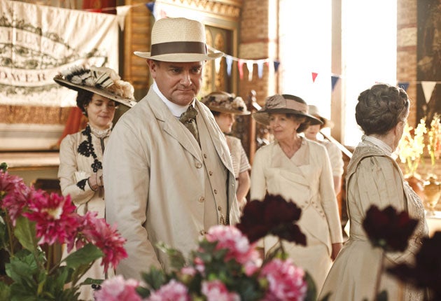 Hugh Bonneville as the earl of Grantham in Downton Abbey