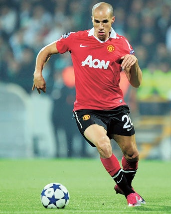 Gabriel Obertan surges clear to line up United's second goal at Bursaspor